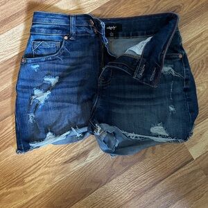 Stylish Distressed Blue Jeans shorts for women